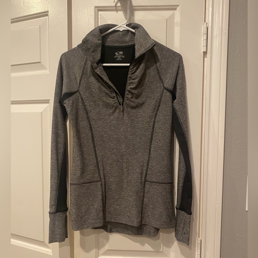 Champion grey quarter zip pullover. Size XS.